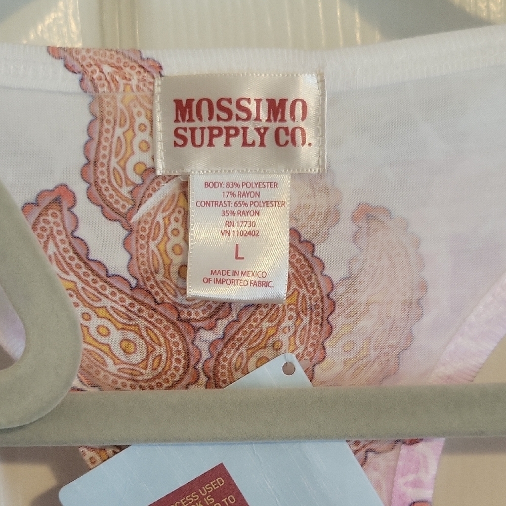 2 Mossimo Supply Co. SzLg Pink and Blue Tie-Dye Tank Tops NWT - Picture 4 of 5